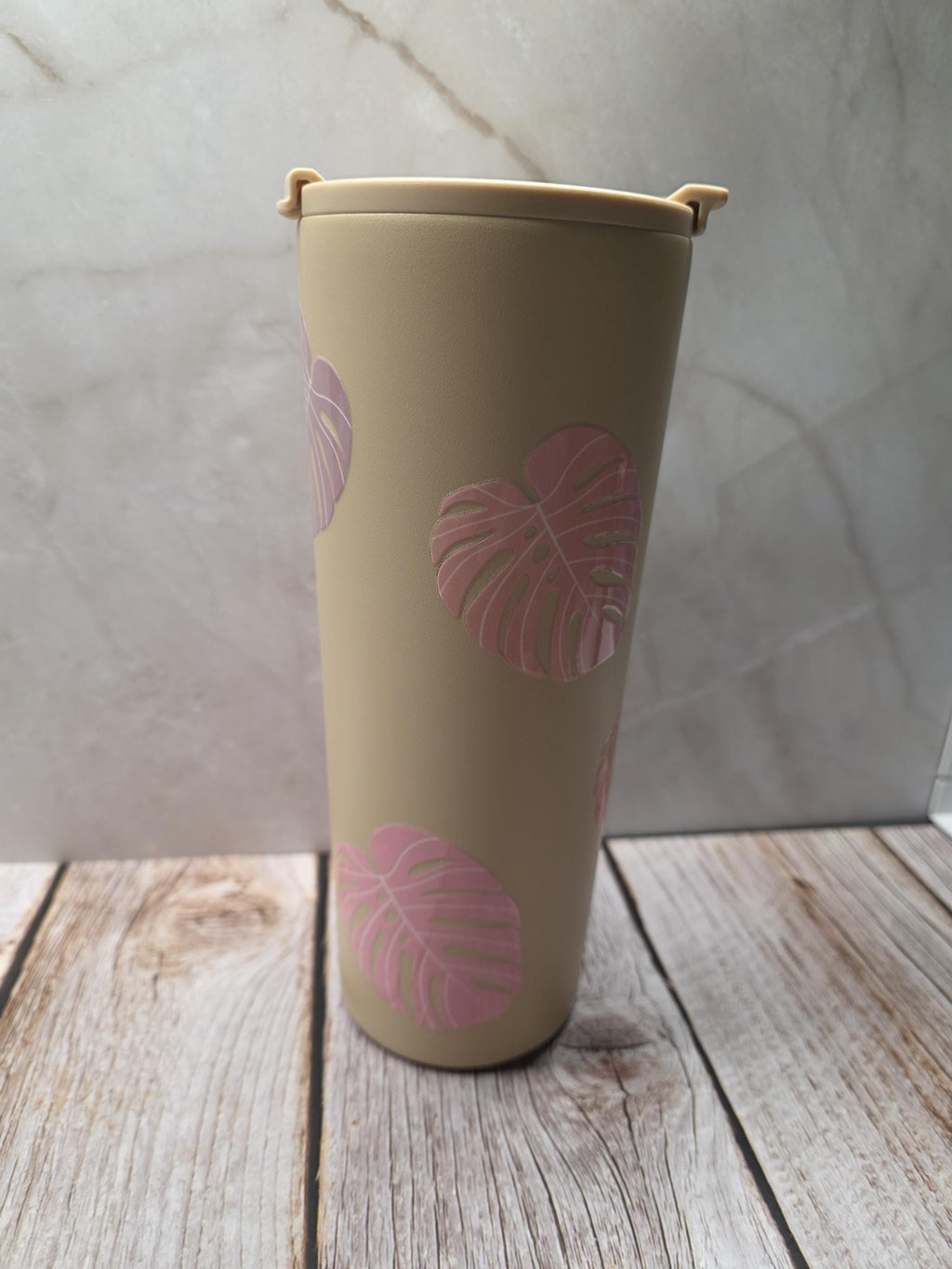 Boho Monstera Leaf | Powder Coated Stainless Steel 24oz Tumbler