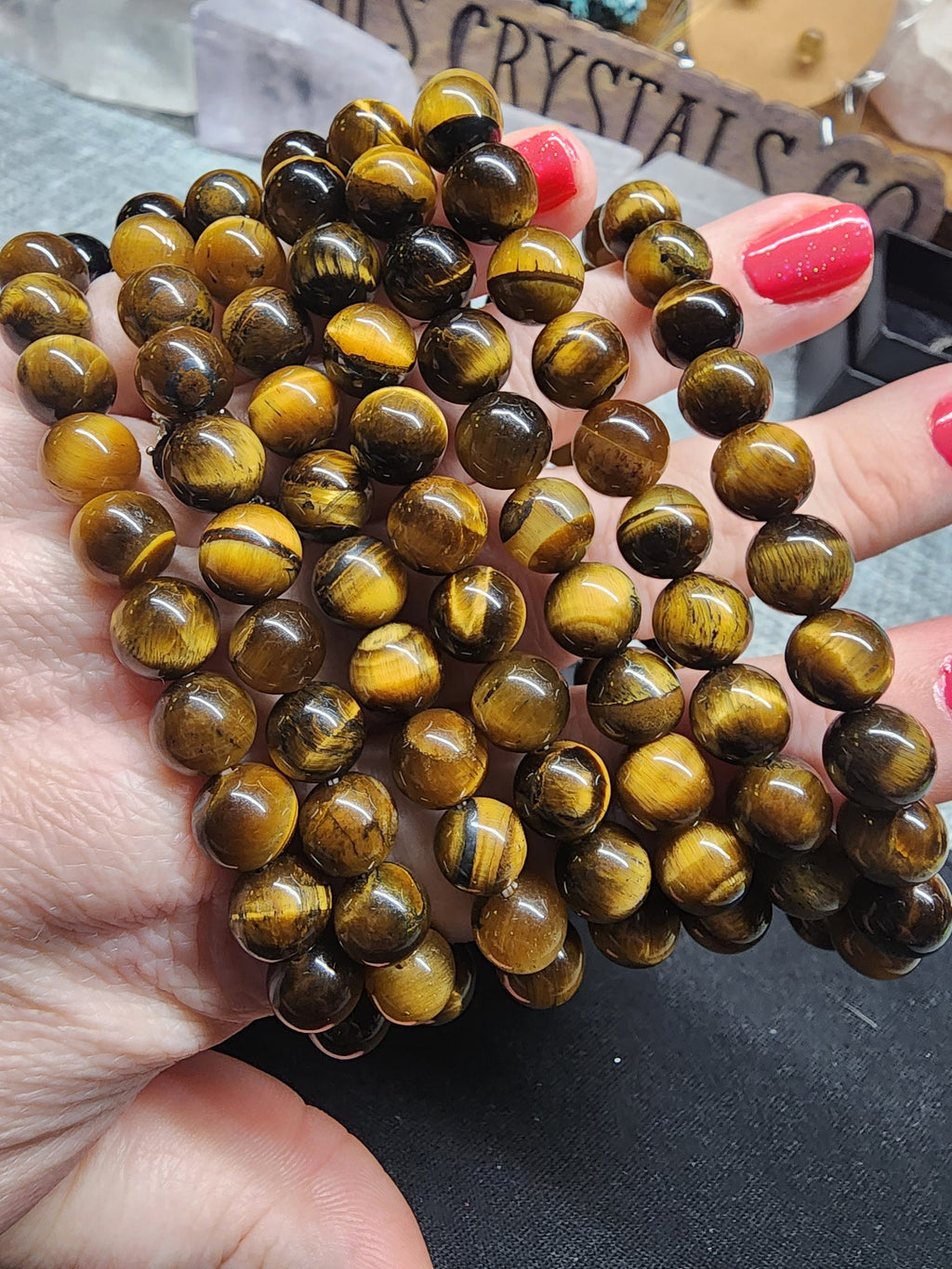 Natural Golden Tigers Eye 8mm Stretch Bracelet