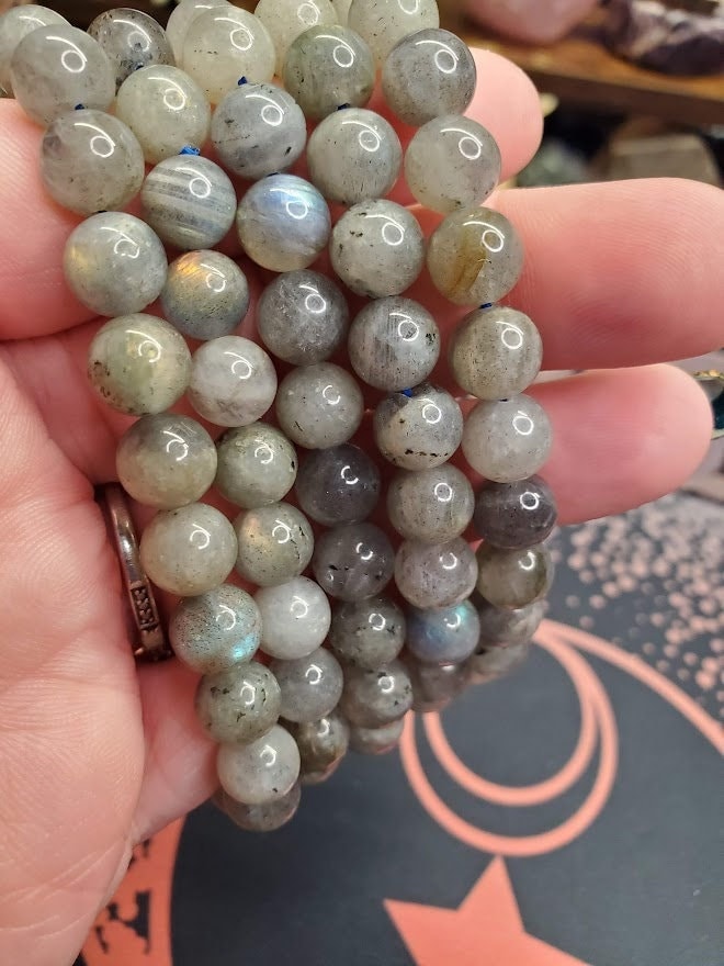 Natural Labradorite 8mm Stretch Bracelet