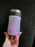 Purple and Blue Paint Splatter - No Decal | 12oz Stainless Steel Epoxy Can Cooler