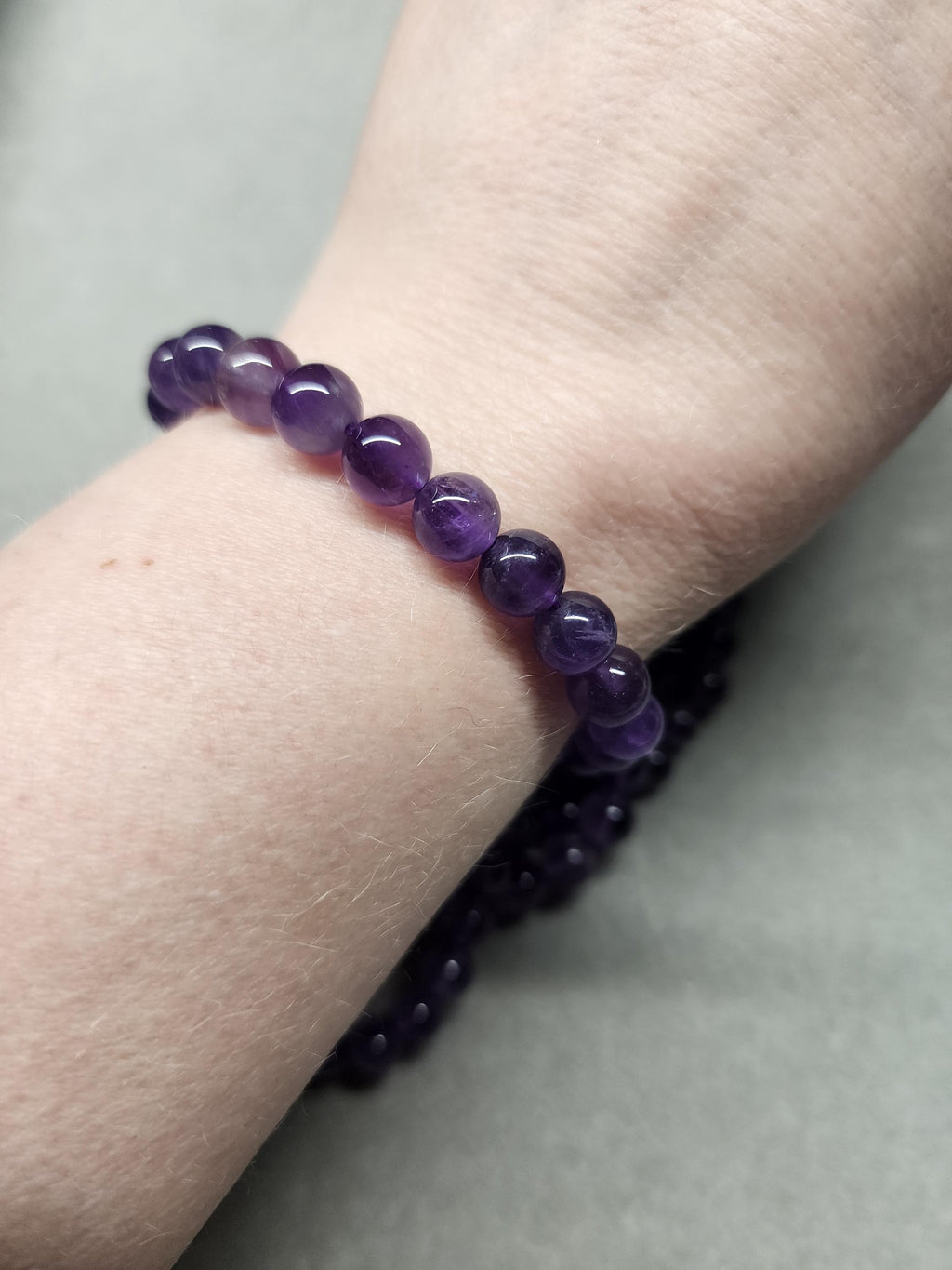 Natural Amethyst 8mm Stretch Bracelet
