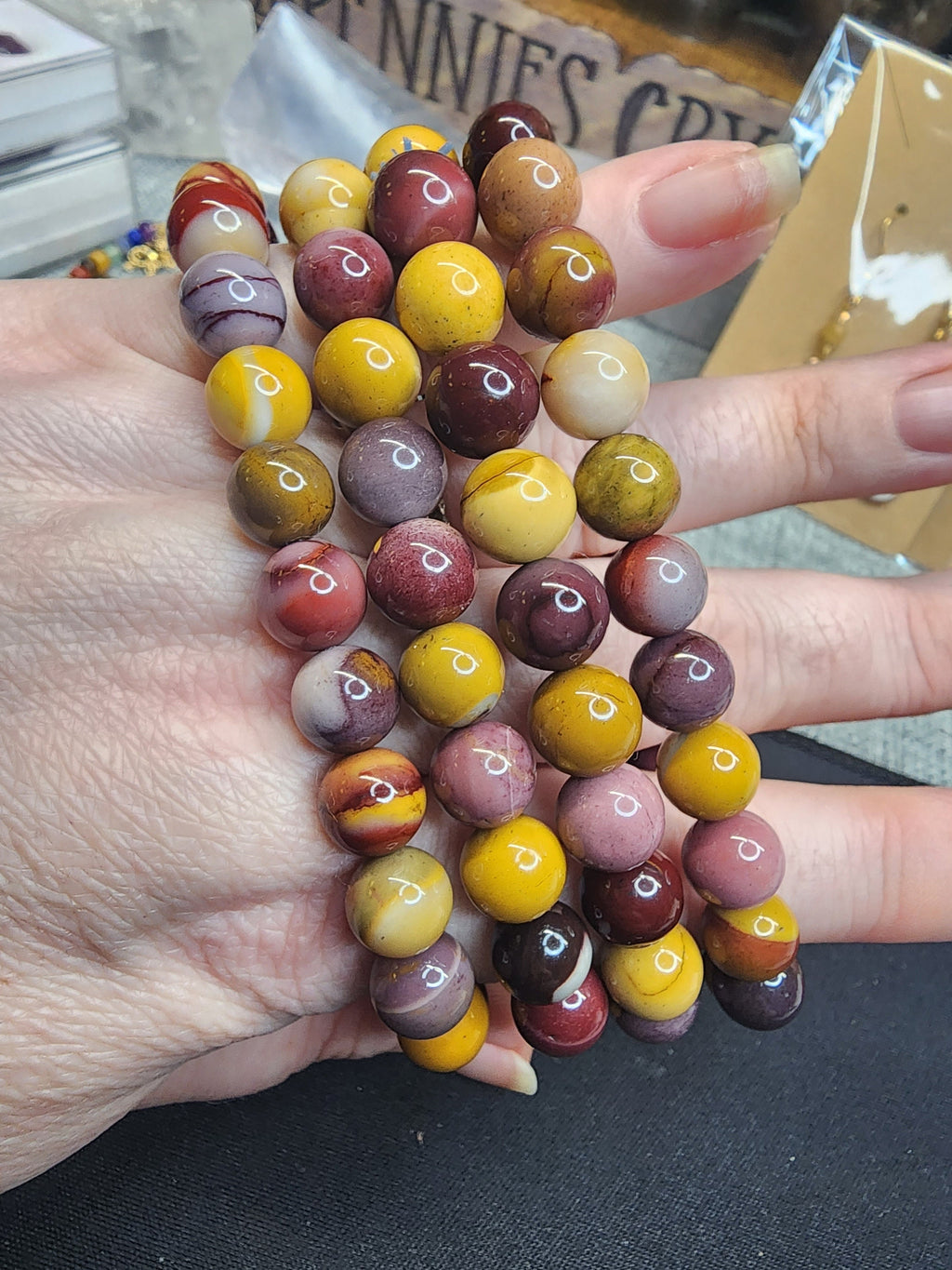 Natural Mookaite Jasper 8mm Stretch Bracelet