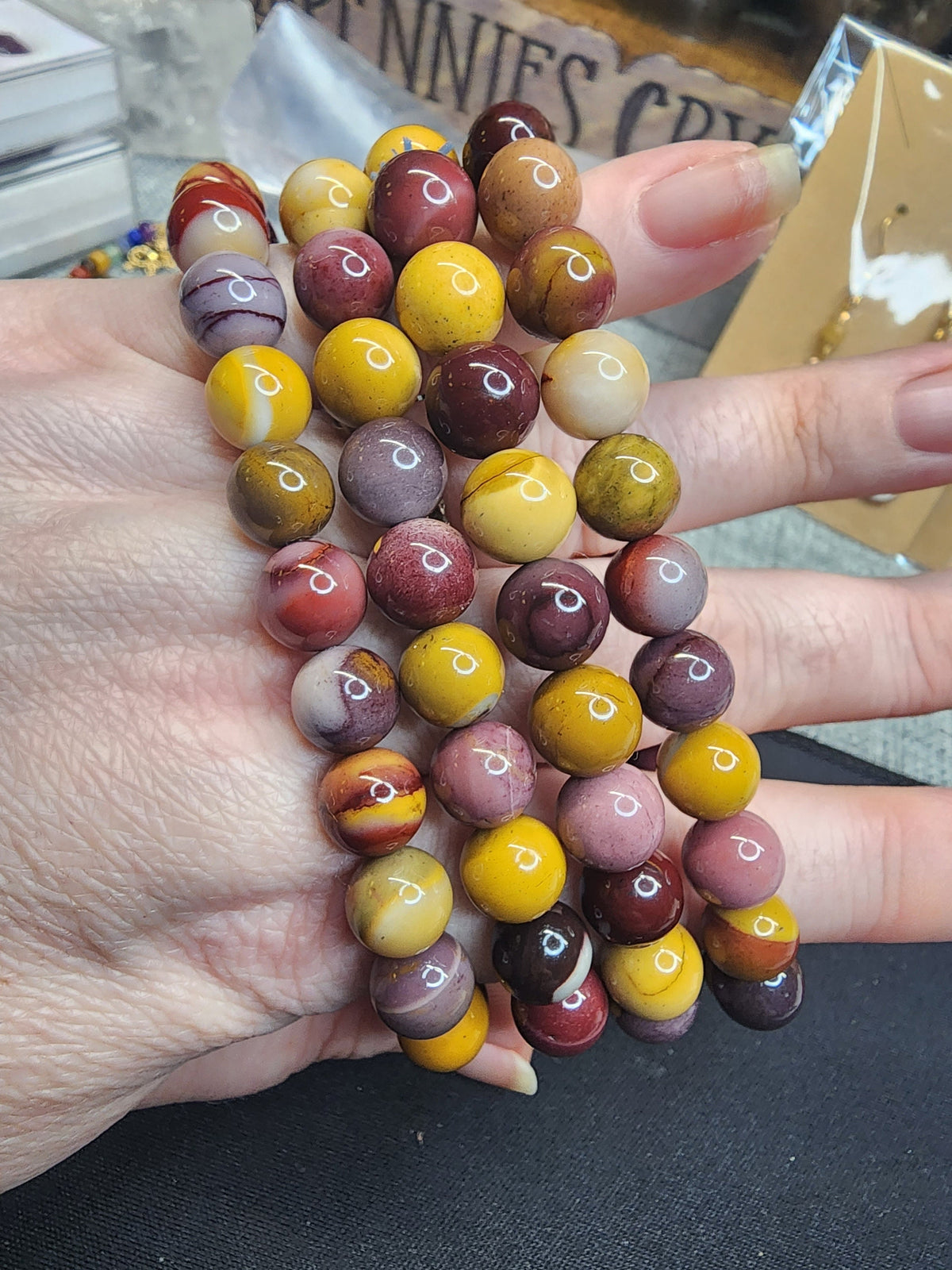 Natural Mookaite Jasper 8mm Stretch Bracelet