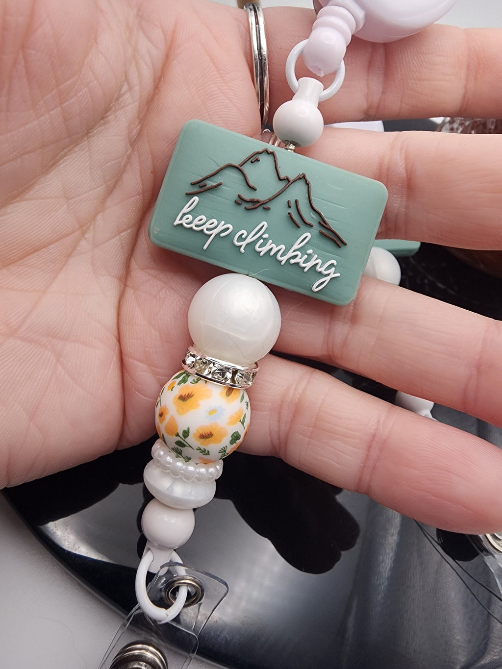 You Can Do Hard Things  - Keep Climbing Retractable Badge Reel