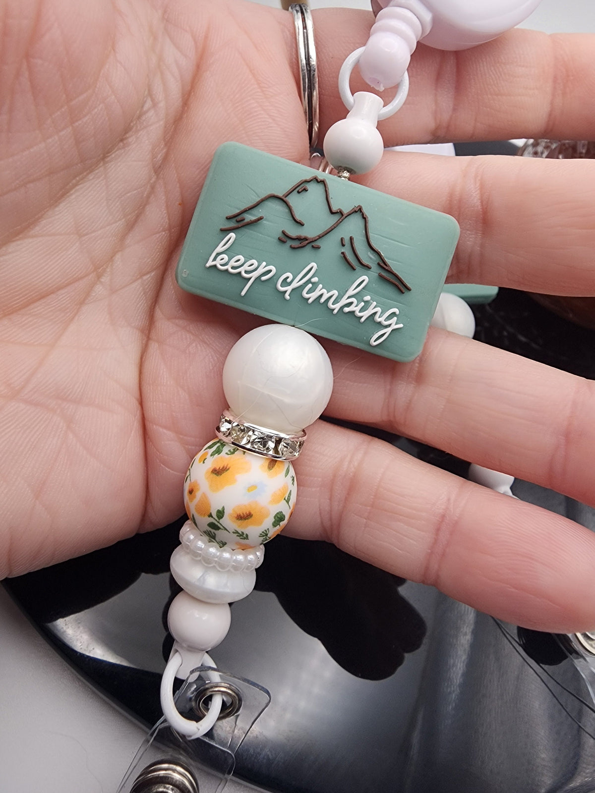 You Can Do Hard Things  - Keep Climbing Retractable Badge Reel