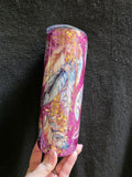 Feathers & Gems Color Shift | 20oz Skinny Stainless Steel Epoxy Tumbler