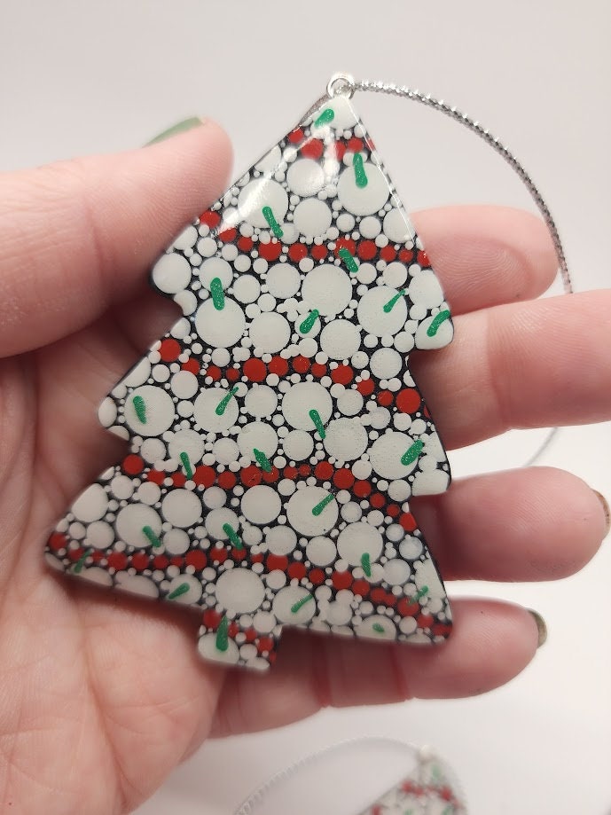 Holiday Snack Cake Tree Wood Ornament | Hand Painted
