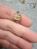 Natural Golden Rutile in Quartz Ring