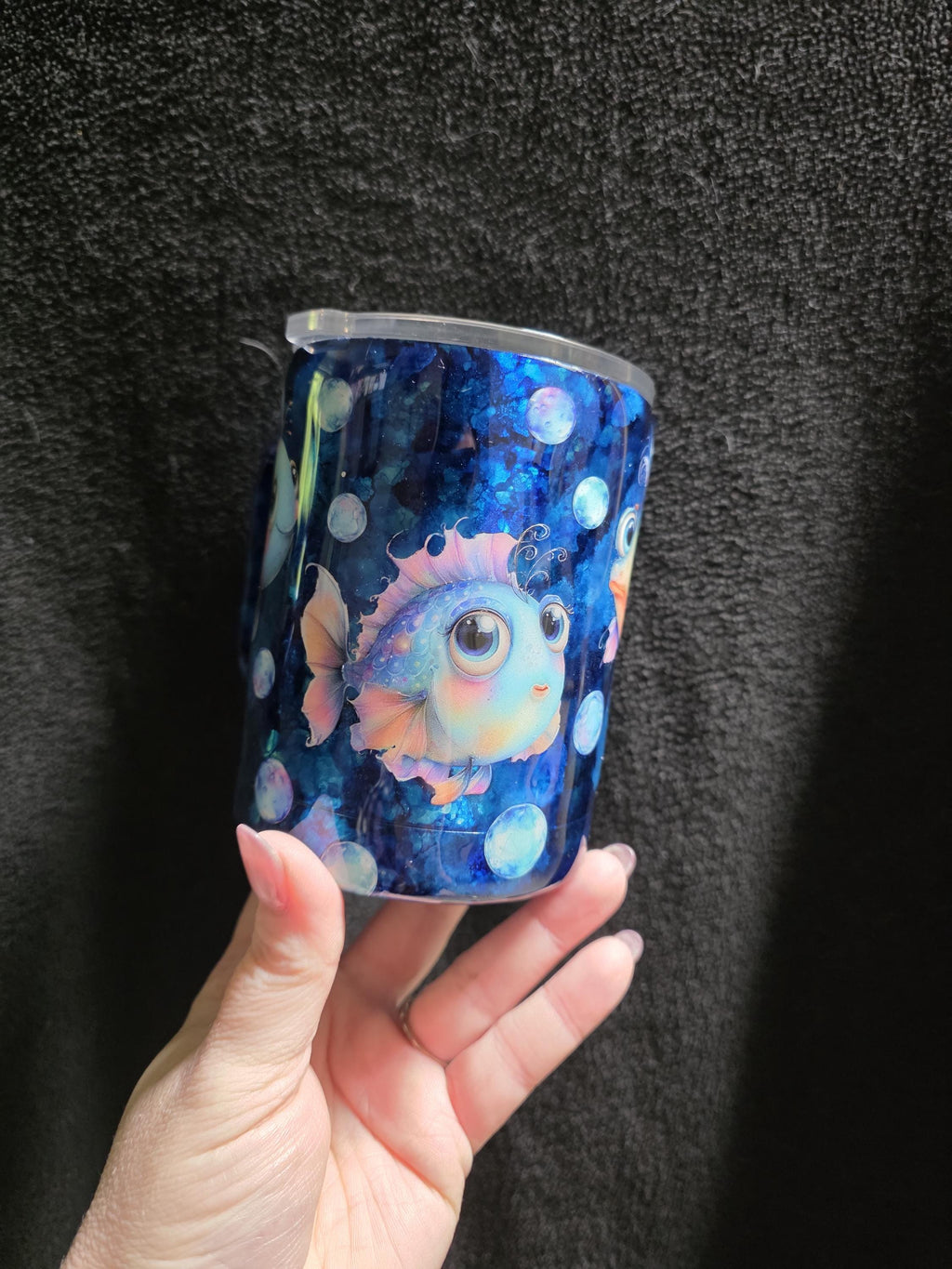 Adorable Fish Bowl | 10oz Coffee Cup Stainless Steel Epoxy Mug