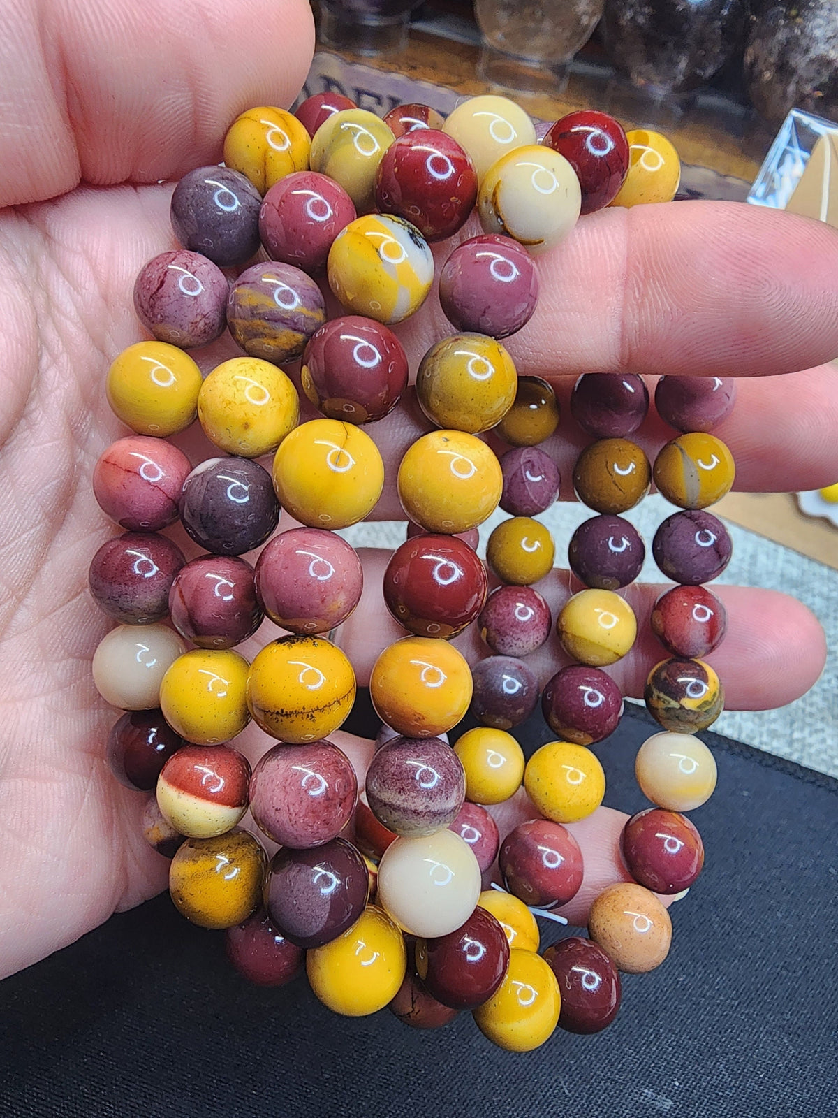Natural Mookaite Jasper 8mm Stretch Bracelet