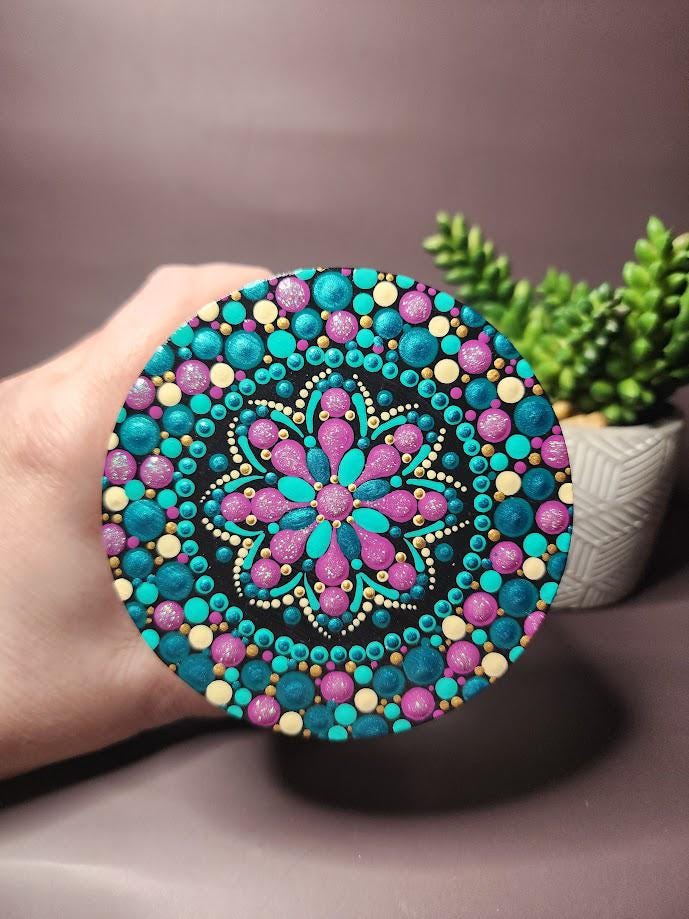 Crystal Moon Mandala Stash Jar
