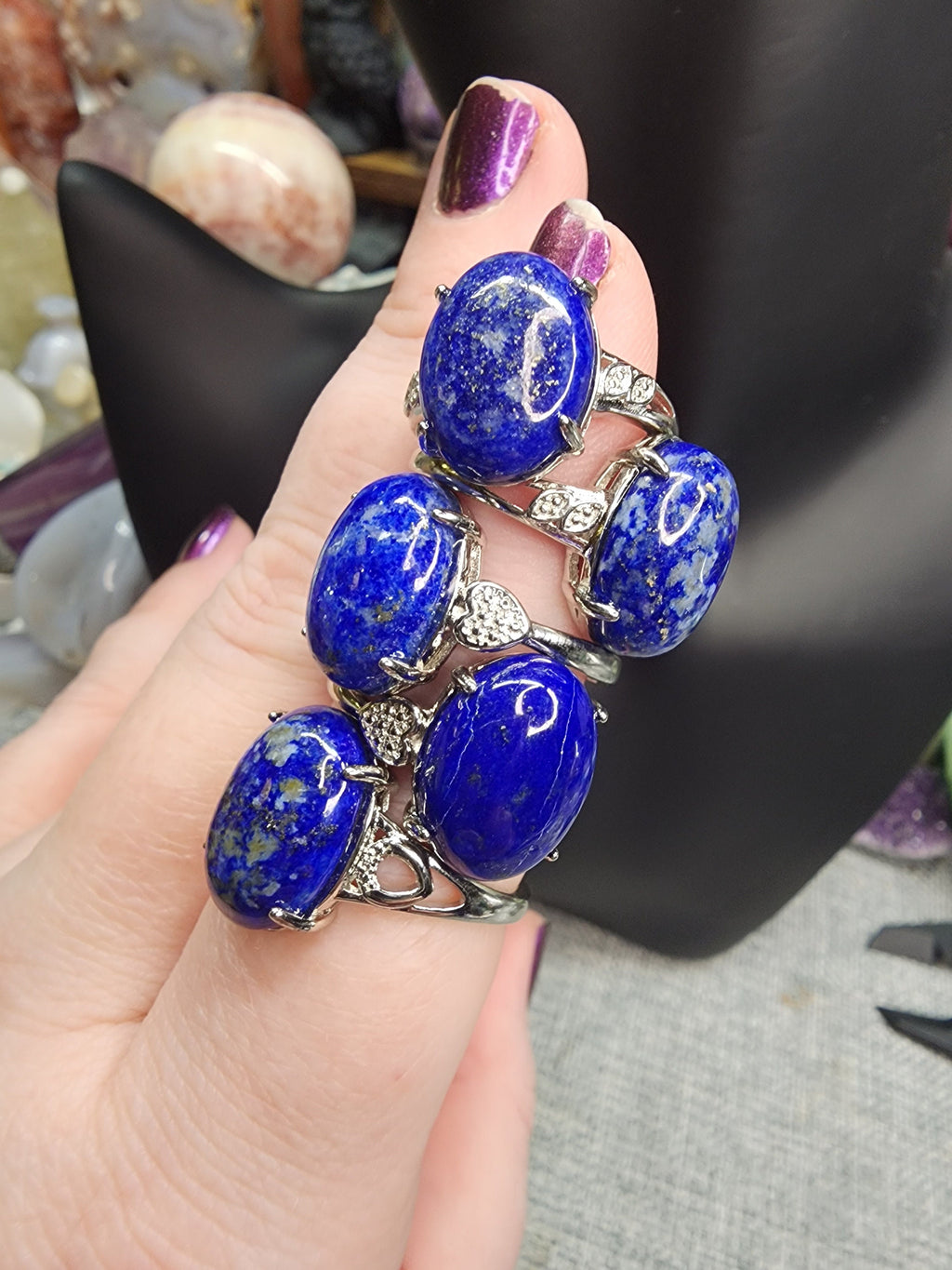 Natural Lapis Lazuli Rings