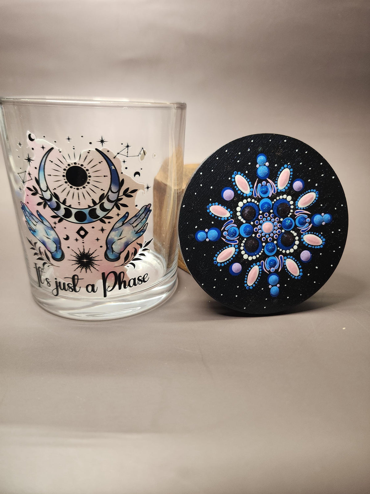It's Just a Phase Moon Mandala Stash Jar