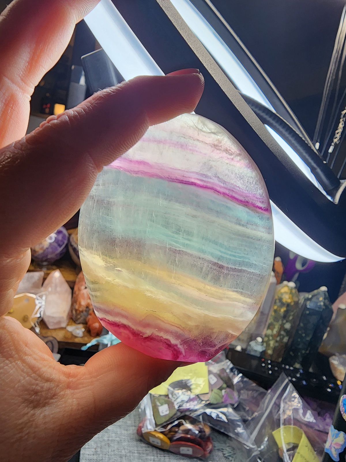 Natural Rainbow Fluorite Freeforms