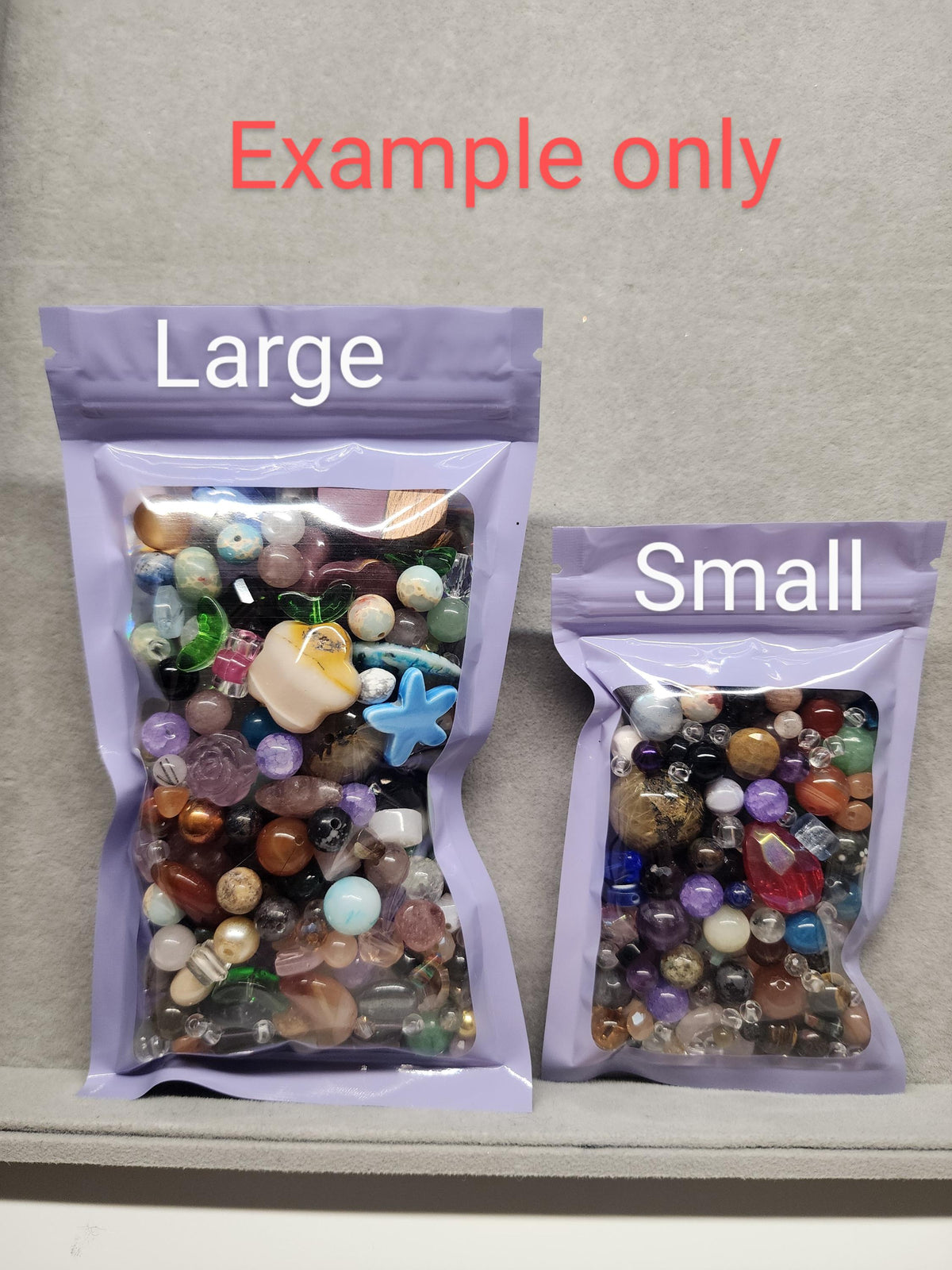 Mixed Natural Crystal Beads Bag & Mixed Charms & Spacers