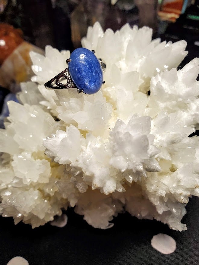 Natural Blue Kyanite Ring