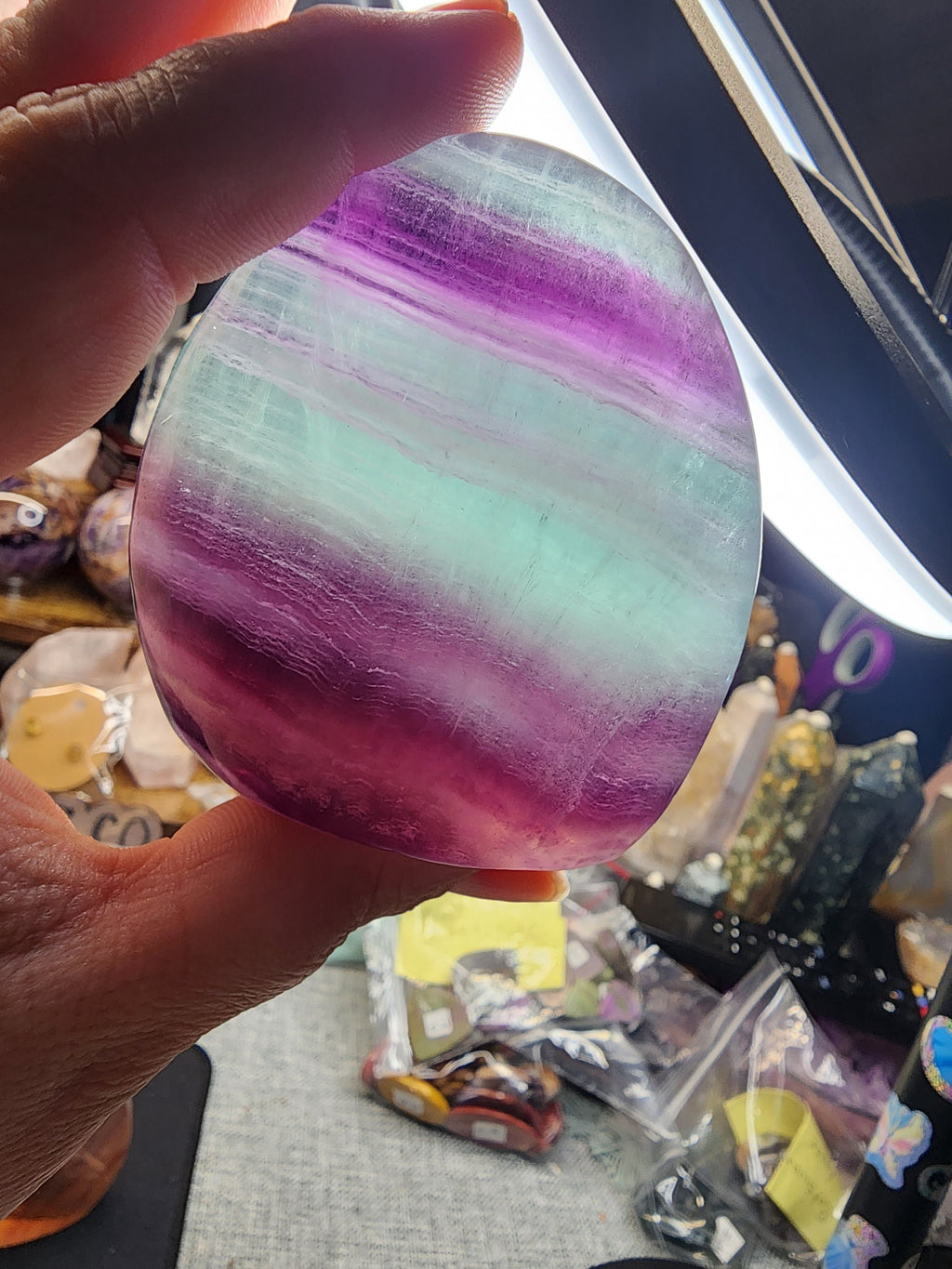 Natural Rainbow Fluorite Freeforms