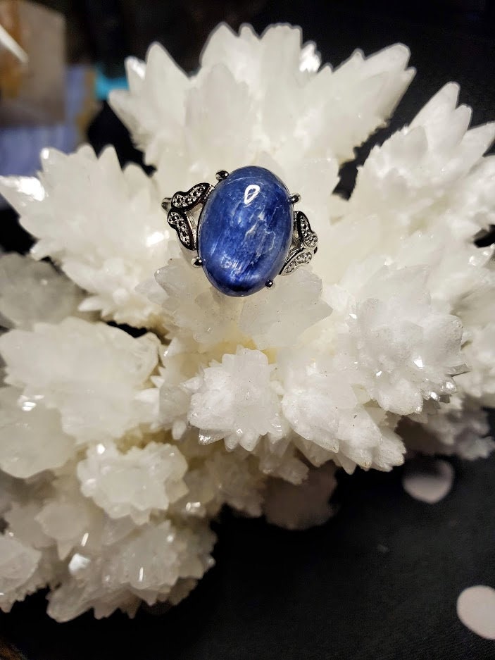 Natural Blue Kyanite Ring