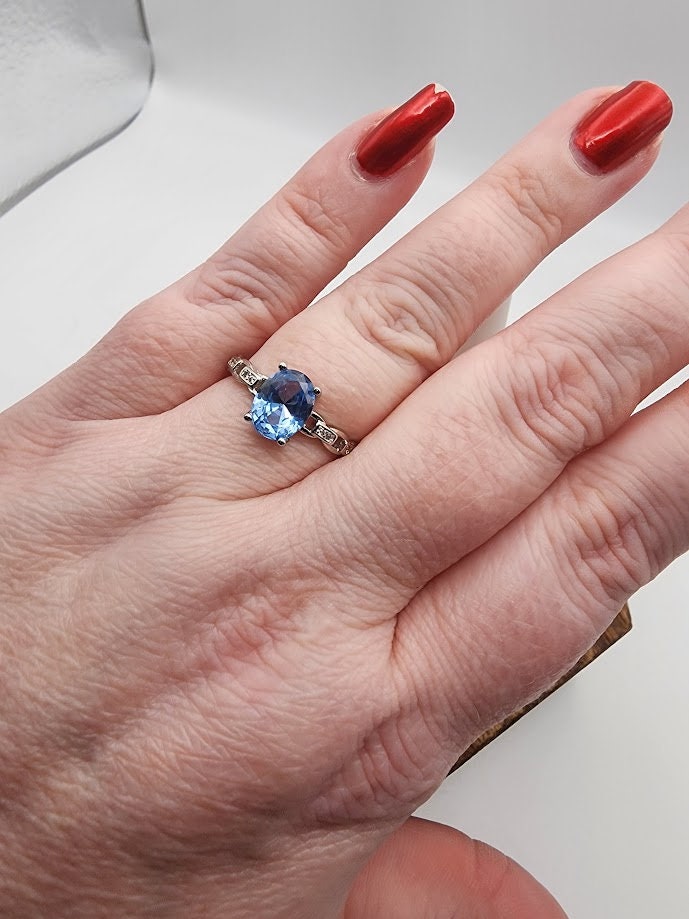 Natural Blue Topaz Rings