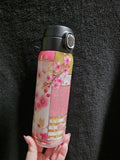 Cherry Blossom Patchwork | 17oz Push Top Stainless Steel Epoxy Tumbler
