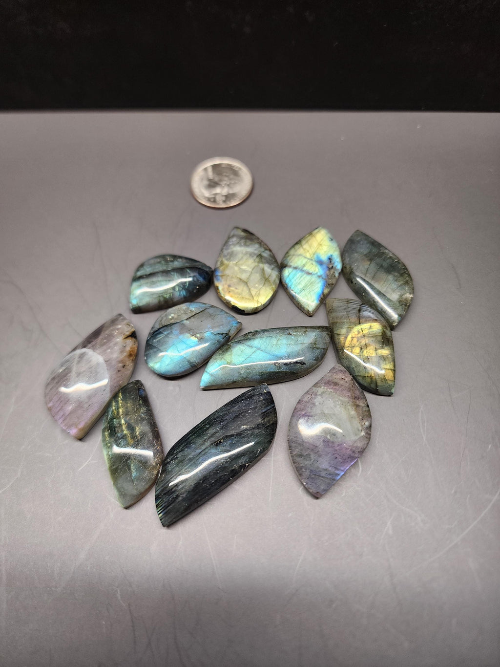 Bulk Lot | Natural Labradorite Wave Cabochons