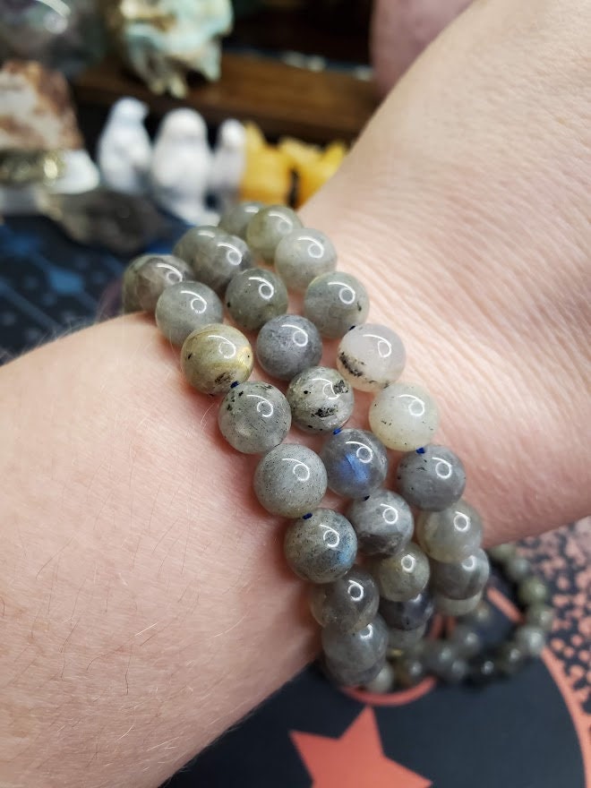 Natural Labradorite 8mm Stretch Bracelet