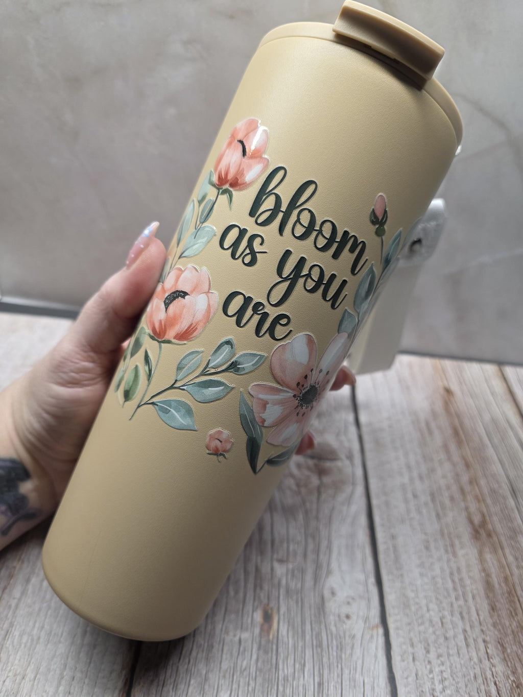 Bloom As You Are Floral | Powder Coated Stainless Steel 24oz Tumbler