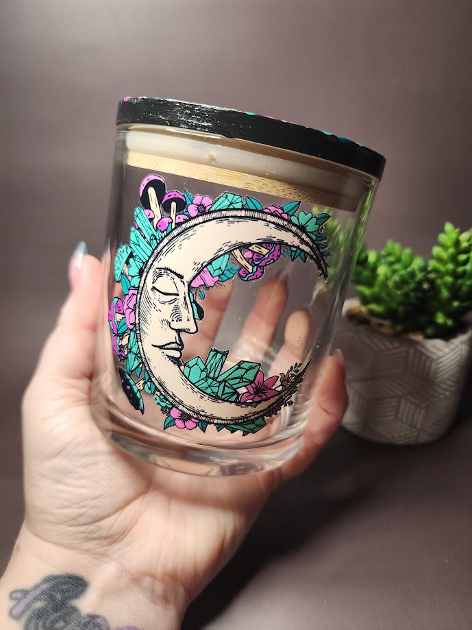 Crystal Moon Mandala Stash Jar