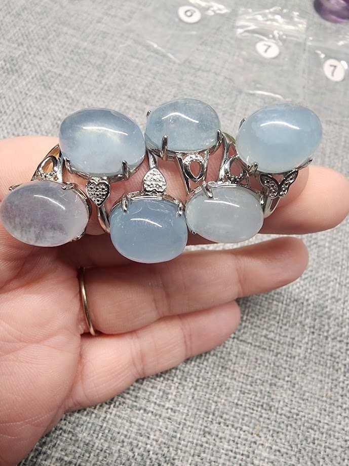 Natural Aquamarine Rings