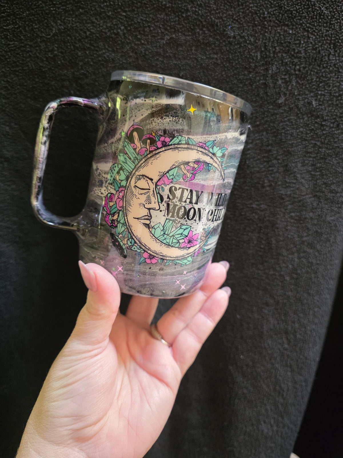 Stay Wild Moon Child | 10oz Coffee Cup Stainless Steel Epoxy Mug