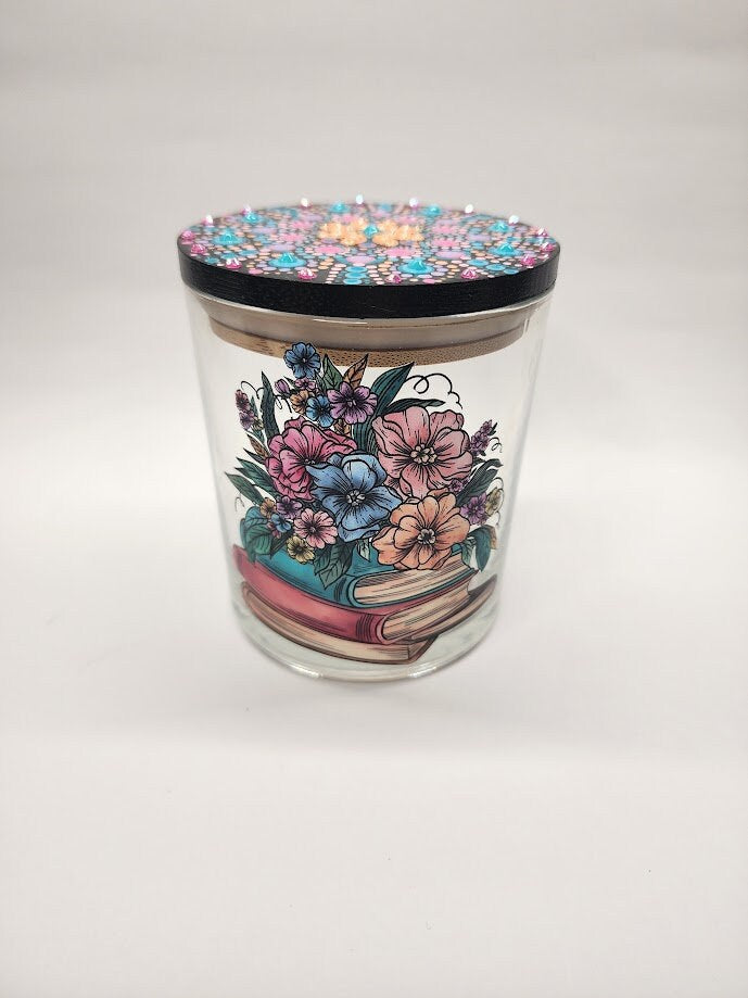 Floral Books Mandala Stash Jar