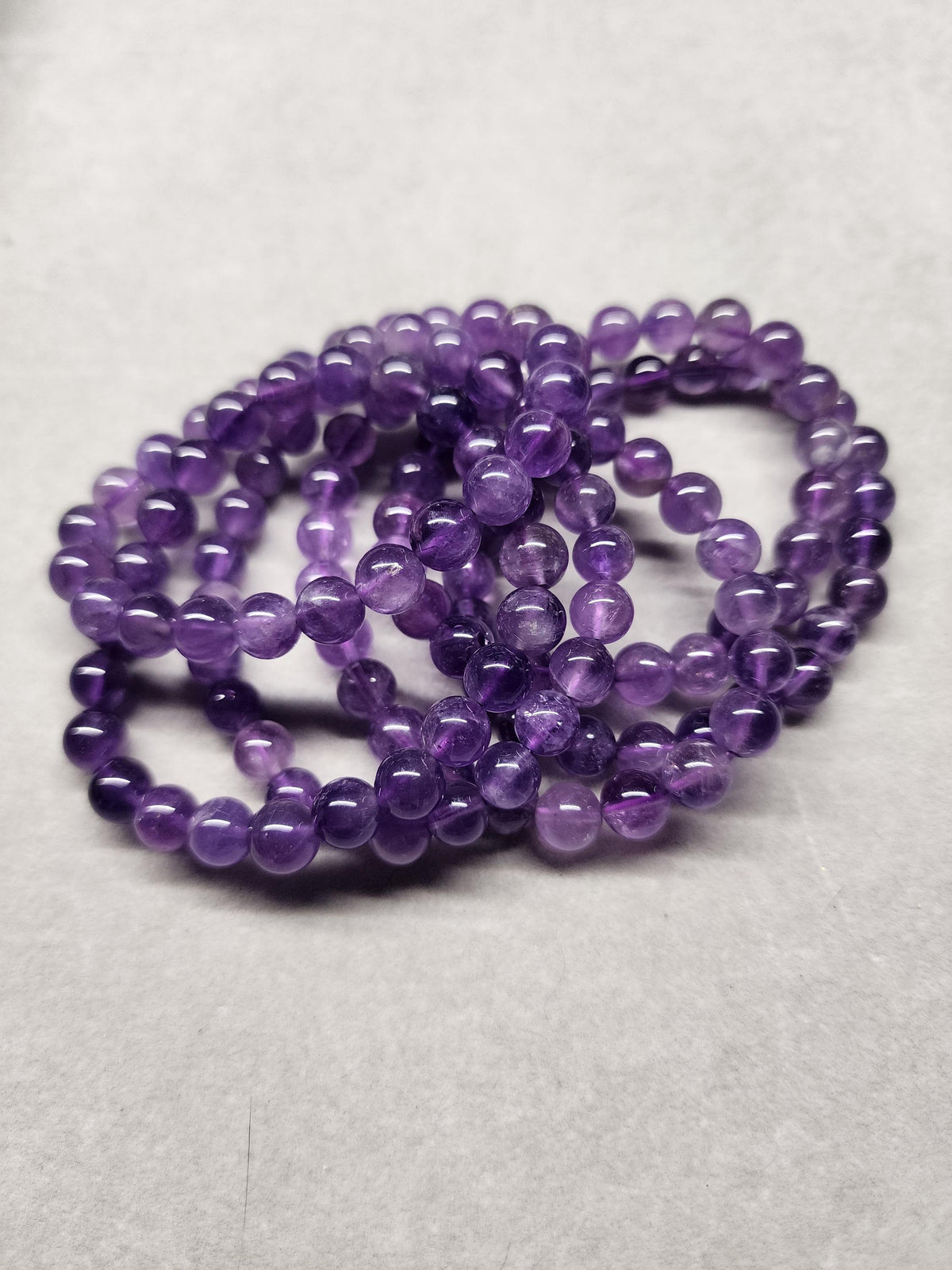 Natural Amethyst 8mm Stretch Bracelet