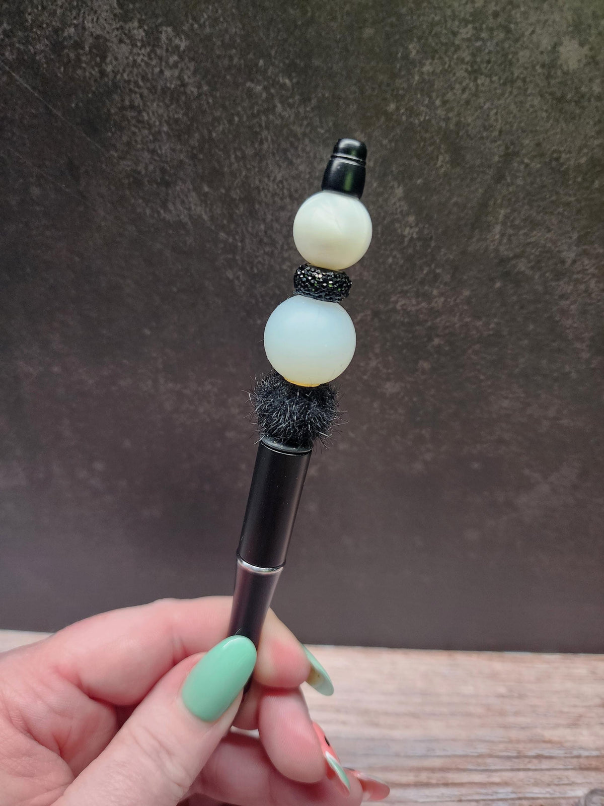 Black & White Collection Silicone Beaded Pens