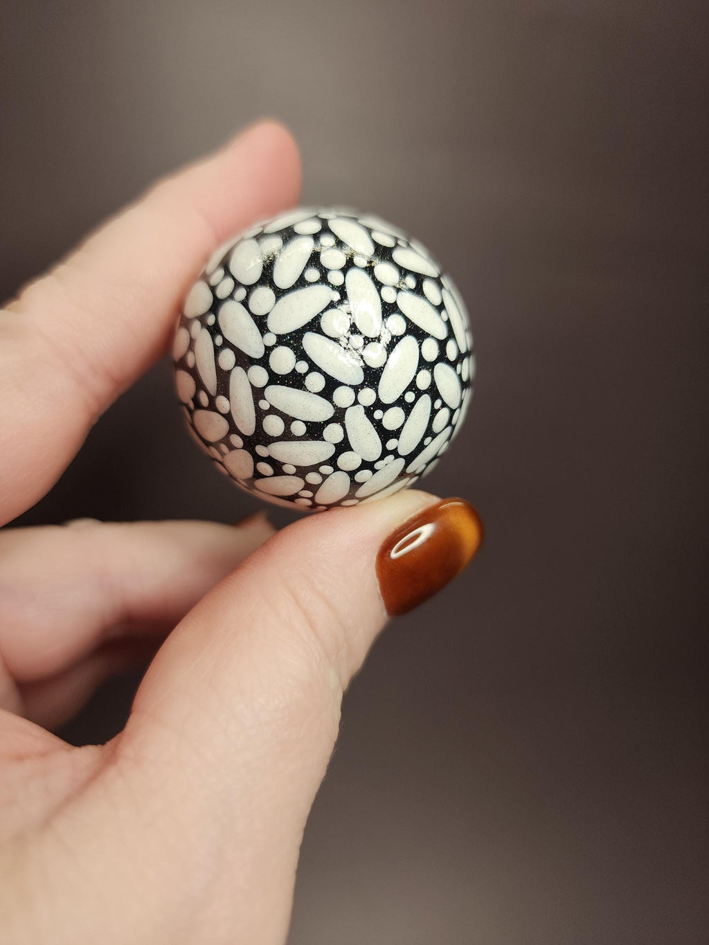 Hand Painted Dot Art Half Round Magnets - Full Set