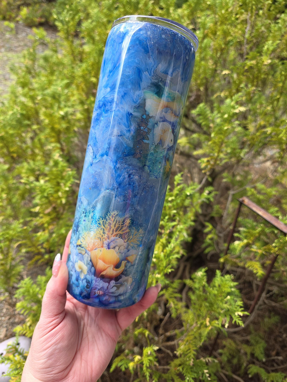 Under The Ocean | 30oz Skinny Stainless Steel Epoxy Tumbler