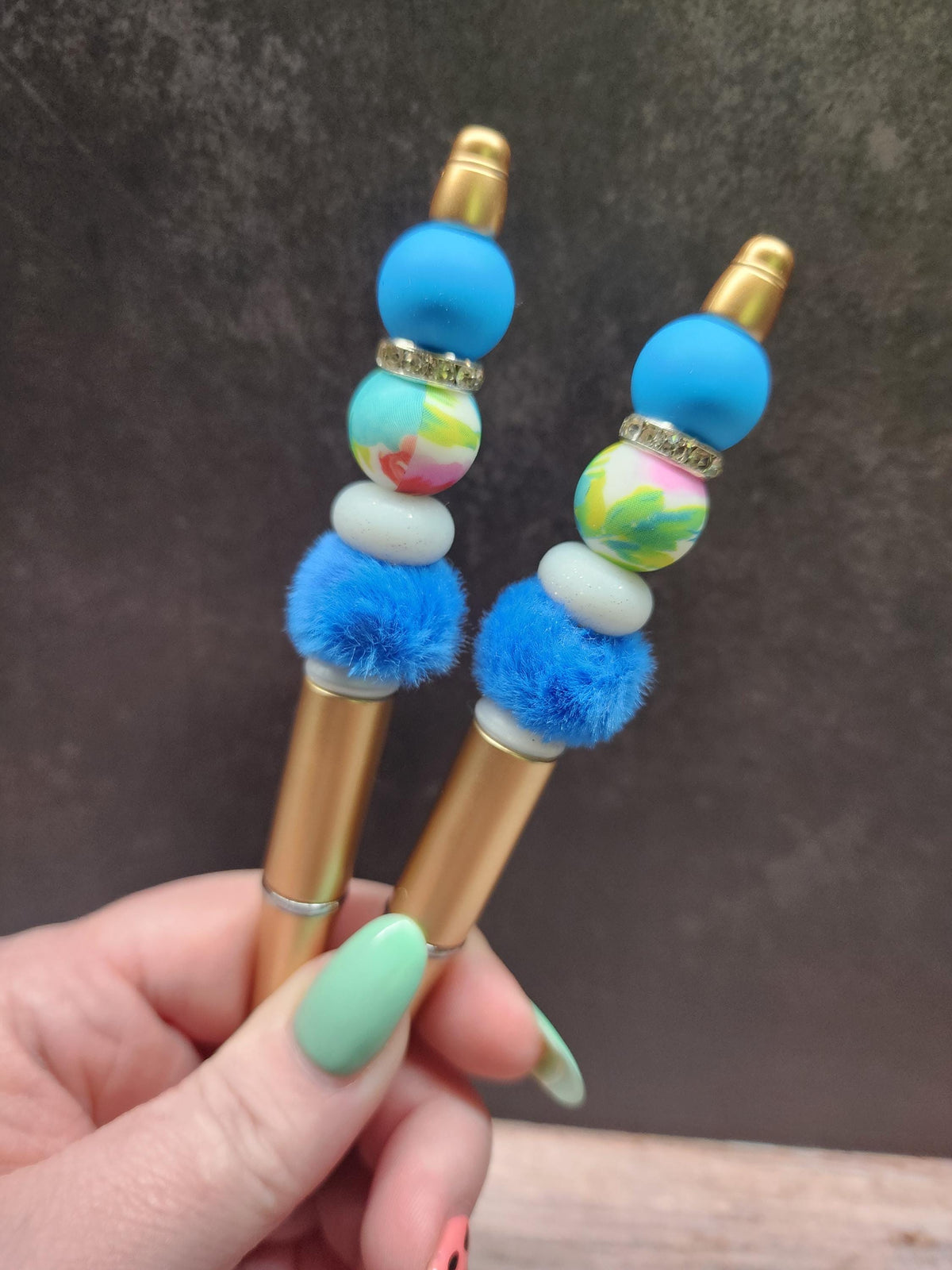 Fuzzy Bead Collection Silicone Beaded Pens