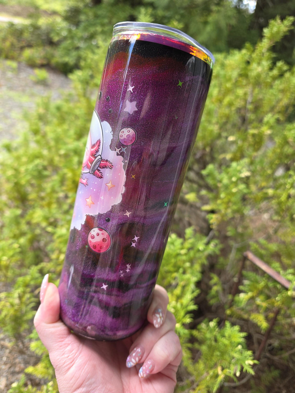Space Axolotl | 20oz Skinny Stainless Steel Epoxy Tumbler