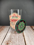 Traditional Christmas Glass Mandala Stash Jar