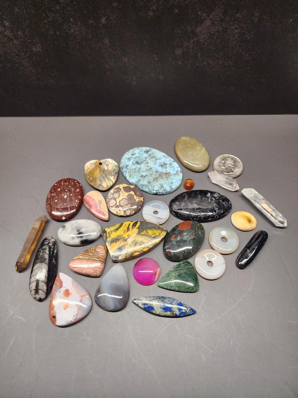 Bulk Lot - Mixed Material | Natural Crystal Cabochons & Wrappable Crystals