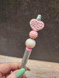 Pastel Floral Boho Collection Silicone Beaded Pens