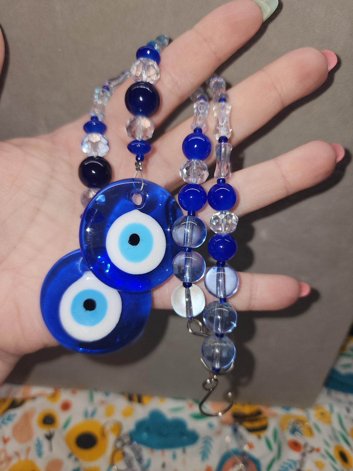 Blue Evil Eye Single Strand Suncatchers