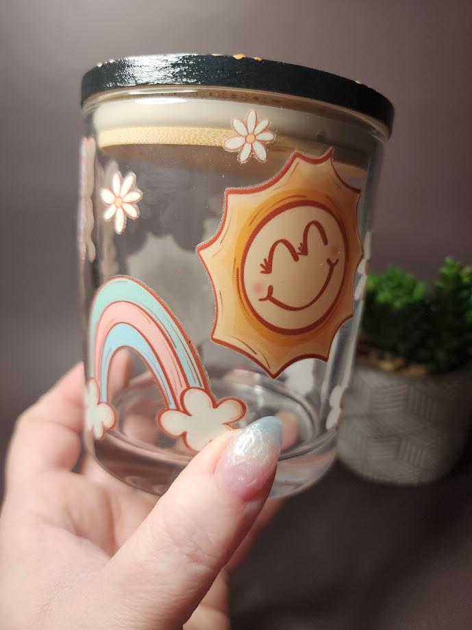 Floral Sun Mandala Stash Jar