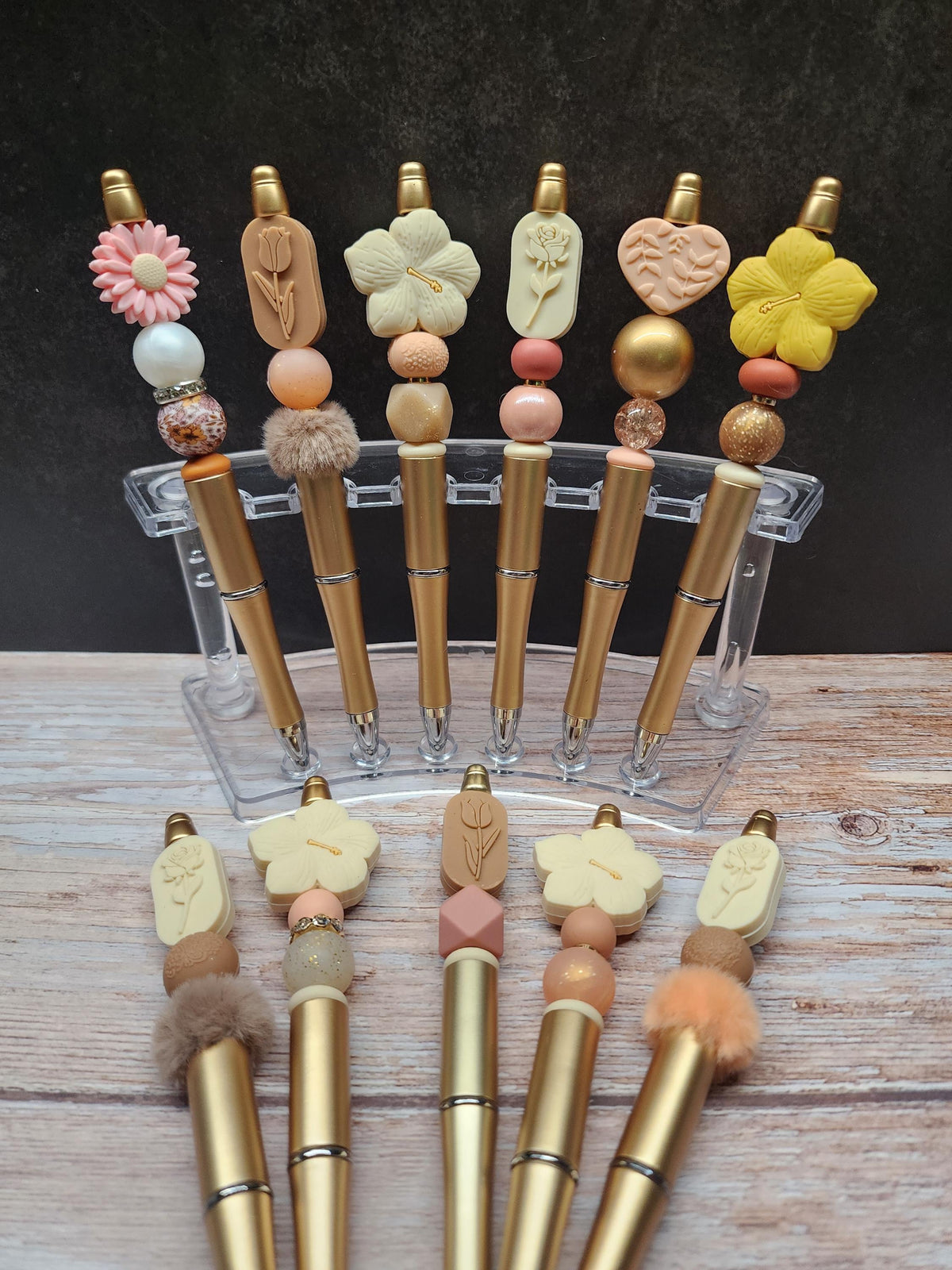 Floral Boho Collection Silicone Beaded Pens