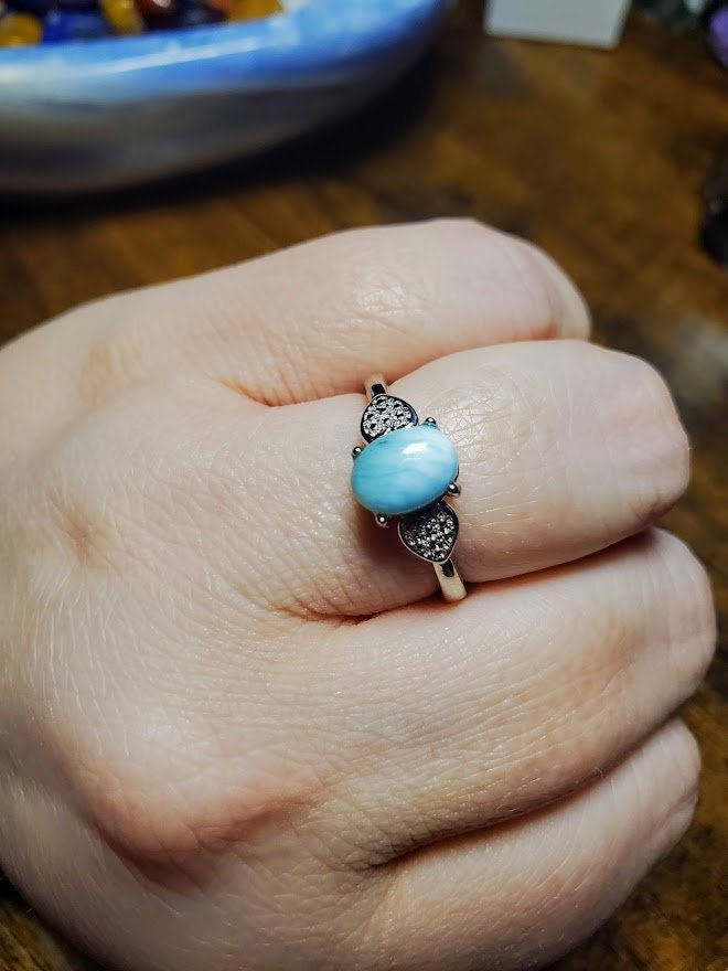 Natural Larimar Ring