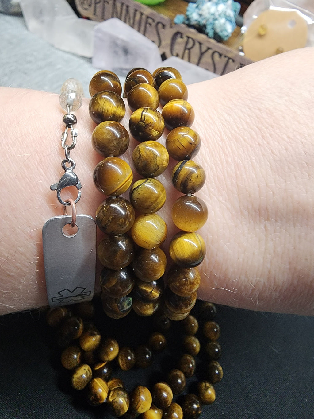 Natural Golden Tigers Eye 8mm Stretch Bracelet