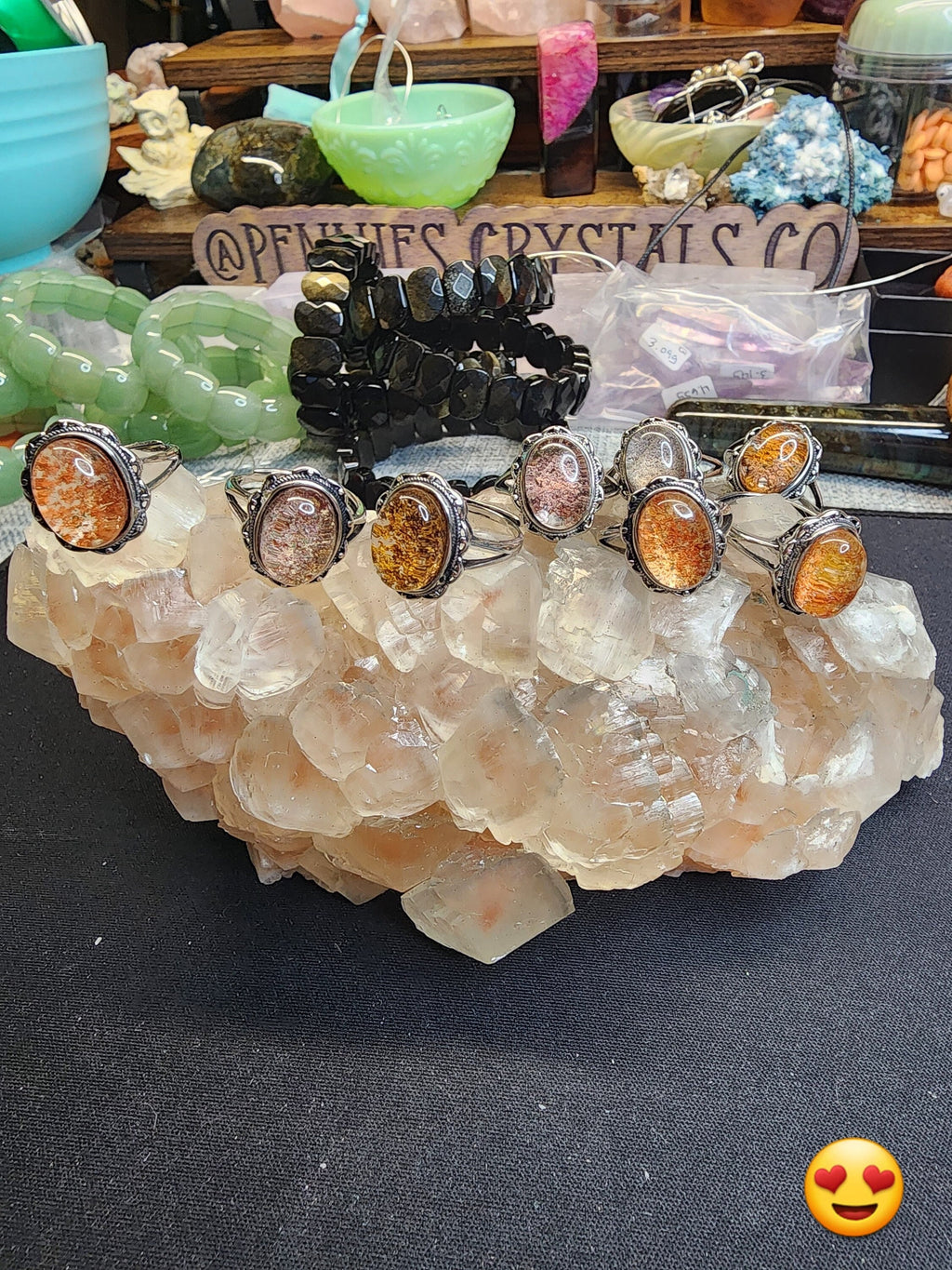 Natural Garden Quartz Adjustable Ring