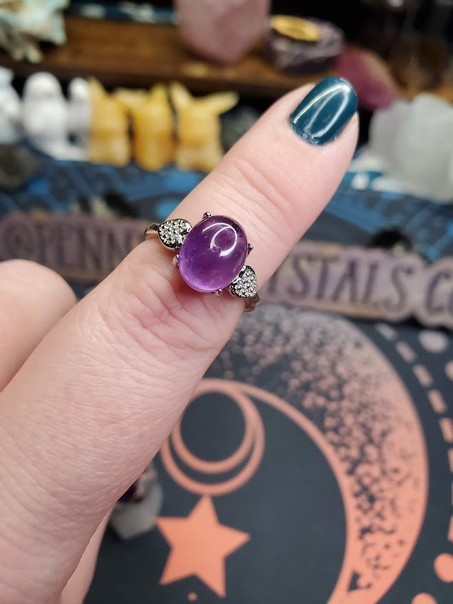 Natural Purple Amethyst Ring