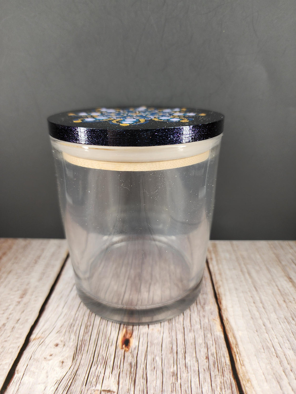 Blue & Yellow Mandala Stash Jar