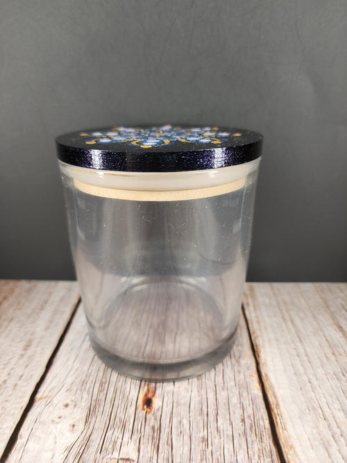 Blue & Yellow Mandala Stash Jar