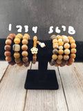 Natural Bodhi Seed Stretch Bracelet | Neutral Browns